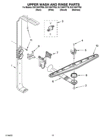 10 - Upper Wash And Rinse Parts parts for Whirlpool Dishwasher DU1100XTPT6 from AppliancePartsPros.com