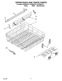 09 - Upper Rack And Track Parts parts for Whirlpool Dishwasher GU3200XTPB1 from AppliancePartsPros.com