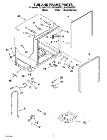 07 - Tub And Frame Parts parts for Whirlpool Dishwasher GU3200XTPQ1 from AppliancePartsPros.com