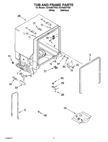 07 - Tub And Frame Parts parts for Whirlpool Dishwasher DU1048XTPQ0 from AppliancePartsPros.com