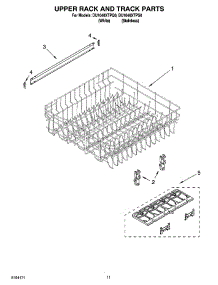 09 - Upper Rack And Track Parts parts for Whirlpool Dishwasher DU1048XTPQ0 from AppliancePartsPros.com