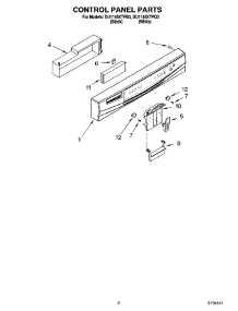 02 - Control Panel Parts parts for Whirlpool Dishwasher DU1148XTPB3 from AppliancePartsPros.com