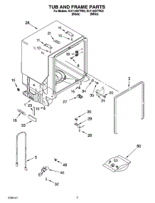 07 - Tub And Frame Parts parts for Whirlpool Dishwasher DU1148XTPB3 from AppliancePartsPros.com