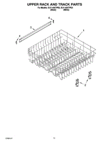 09 - Upper Rack And Track Parts parts for Whirlpool Dishwasher DU1148XTPQ3 from AppliancePartsPros.com