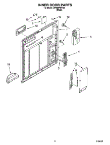 02 - Inner Door Parts parts for Whirlpool Dishwasher DP940PWPQ1 from AppliancePartsPros.com