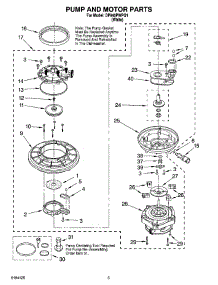 04 - Pump And Motor Parts parts for Whirlpool Dishwasher DP940PWPQ1 from AppliancePartsPros.com