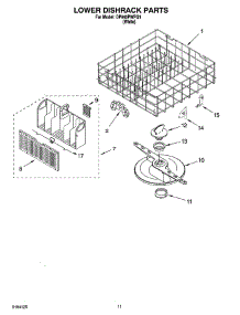 07 - Lower Dishrack Parts, Optional Parts (Not Included) parts for Whirlpool Dishwasher DP940PWPQ1 from AppliancePartsPros.com