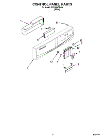 02 - Control Panel Parts parts for Whirlpool Dishwasher DUC600XTPQ3 from AppliancePartsPros.com
