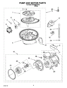 08 - Pump And Motor Parts parts for Whirlpool Dishwasher DUC600XTPQ3 from AppliancePartsPros.com