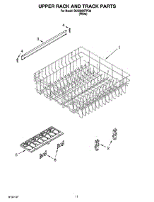 09 - Upper Rack And Track Parts parts for Whirlpool Dishwasher DUC600XTPQ3 from AppliancePartsPros.com