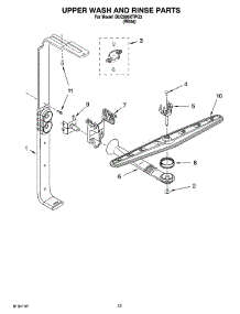10 - Upper Wash And Rinse Parts parts for Whirlpool Dishwasher DUC600XTPQ3 from AppliancePartsPros.com