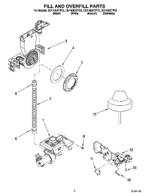 06 - Fill And Overfill Parts parts for Whirlpool Dishwasher DU1100XTPT3 from AppliancePartsPros.com