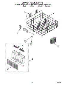 11 - Lower Rack Parts, Optional Parts (Not Included) parts for Whirlpool Dishwasher DUL240XTPS3 from AppliancePartsPros.com