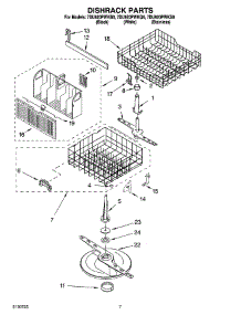 05 - Dishrack Parts parts for Whirlpool Dishwasher 7DU920PWKS0 from AppliancePartsPros.com