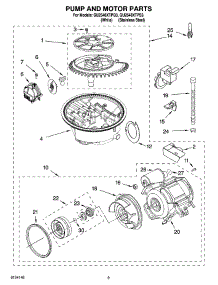 08 - Pump And Motor Parts parts for Whirlpool Dishwasher GU2548XTPQ3 from AppliancePartsPros.com