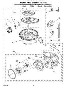 08 - Pump And Motor Parts parts for Whirlpool Dishwasher GU2500XTPS3 from AppliancePartsPros.com