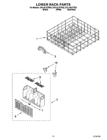 11 - Lower Rack Parts, Optional Parts (Not Included) parts for Whirlpool Dishwasher DU1101XTPB3 from AppliancePartsPros.com