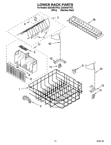 11 - Lower Rack Parts parts for Whirlpool Dishwasher GU2548XTPS3 from AppliancePartsPros.com