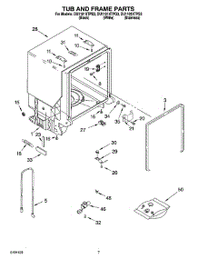 07 - Tub And Frame Parts parts for Whirlpool Dishwasher DU1101XTPQ3 from AppliancePartsPros.com