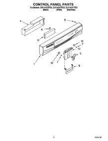 02 - Control Panel Parts parts for Whirlpool Dishwasher DU1145XTPQ3 from AppliancePartsPros.com