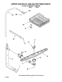 05 - Upper Dishrack And Water Feed Parts parts for Whirlpool Dishwasher DU948PWPB0 from AppliancePartsPros.com