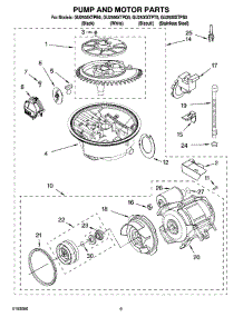08 - Pump And Motor Parts parts for Whirlpool Dishwasher GU2500XTPT0 from AppliancePartsPros.com