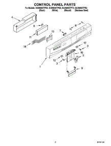 02 - Control Panel Parts parts for Whirlpool Dishwasher GU2600XTPT3 from AppliancePartsPros.com