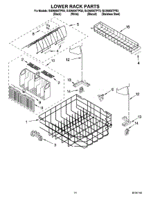 11 - Lower Rack Parts parts for Whirlpool Dishwasher GU2600XTPT3 from AppliancePartsPros.com