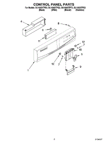 02 - Control Panel Parts parts for Whirlpool Dishwasher DU1050XTPQ3 from AppliancePartsPros.com