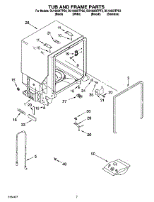 07 - Tub And Frame Parts parts for Whirlpool Dishwasher DU1050XTPT3 from AppliancePartsPros.com