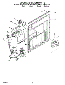 03 - Door And Latch Parts parts for Whirlpool Dishwasher DUL240XTPT1 from AppliancePartsPros.com
