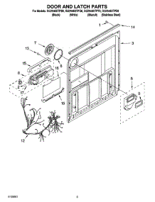03 - Door And Latch Parts parts for Whirlpool Dishwasher GU2548XTPQ0 from AppliancePartsPros.com