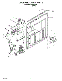03 - Door And Latch Parts parts for Whirlpool Dishwasher DUC600XTPQ0 from AppliancePartsPros.com