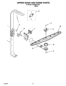 10 - Upper Wash And Rinse Parts parts for Whirlpool Dishwasher DUC600XTPQ0 from AppliancePartsPros.com