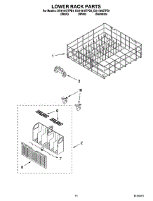 11 - Lower Rack Parts, Optional Parts (Not Included) parts for Whirlpool Dishwasher DU1101XTPB1 from AppliancePartsPros.com