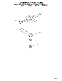 04 - Lower Washarm Parts parts for Whirlpool Dishwasher DUL240XTPQ1 from AppliancePartsPros.com