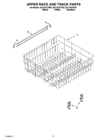 09 - Upper Rack And Track Parts parts for Whirlpool Dishwasher DU1101XTPQ1 from AppliancePartsPros.com