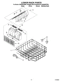 11 - Lower Rack Parts parts for Whirlpool Dishwasher GU2500XTPQ0 from AppliancePartsPros.com