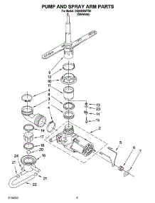 04 - Pump And Spray Arm Parts parts for Whirlpool Dishwasher DU840SWPS0 from AppliancePartsPros.com