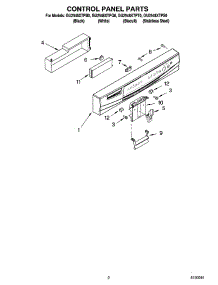 02 - Control Panel Parts parts for Whirlpool Dishwasher GU2548XTPB0 from AppliancePartsPros.com