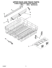 09 - Upper Rack And Track Parts parts for Whirlpool Dishwasher GU3200XTPS0 from AppliancePartsPros.com