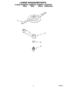 04 - Lower Washarm Parts parts for Whirlpool Dishwasher GU2500XTPS1 from AppliancePartsPros.com