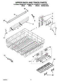 09 - Upper Rack And Track Parts parts for Whirlpool Dishwasher GU2500XTPS1 from AppliancePartsPros.com