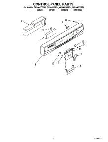 02 - Control Panel Parts parts for Whirlpool Dishwasher GU2400XTPQ1 from AppliancePartsPros.com