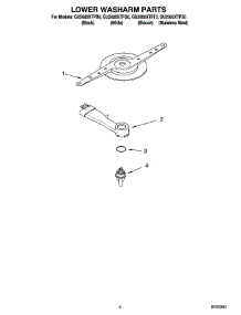 04 - Lower Washarm Parts parts for Whirlpool Dishwasher GU2600XTPT0 from AppliancePartsPros.com