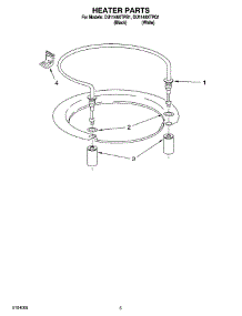 05 - Heater Parts parts for Whirlpool Dishwasher DU1148XTPB1 from AppliancePartsPros.com