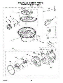 08 - Pump And Motor Parts parts for Whirlpool Dishwasher DU1148XTPB1 from AppliancePartsPros.com