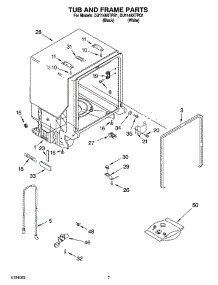 07 - Tub And Frame Parts parts for Whirlpool Dishwasher DU1148XTPQ1 from AppliancePartsPros.com