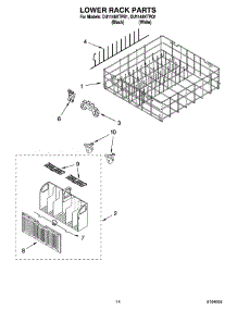 11 - Lower Rack Parts, Optional Parts (Not Included) parts for Whirlpool Dishwasher DU1148XTPQ1 from AppliancePartsPros.com