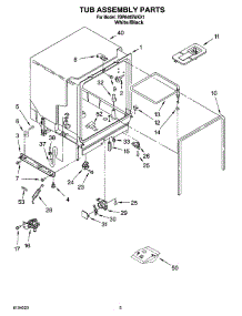 03 - Tub Assembly Parts parts for Whirlpool Dishwasher 7DP840SWKX1 from AppliancePartsPros.com